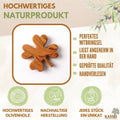 Cloverleaf as a lucky charm made of olive wood