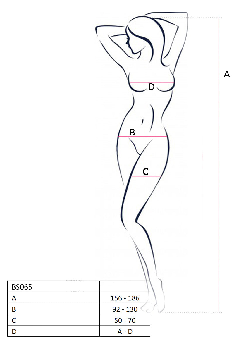 white ouvert Bodystocking BS085 - S/L