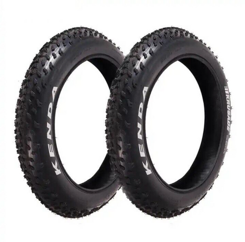 2x Fatbike Reifen KENDA Krusade 20x4 Zoll Reifen Set, Fat Bike Mantel Set Schwarz