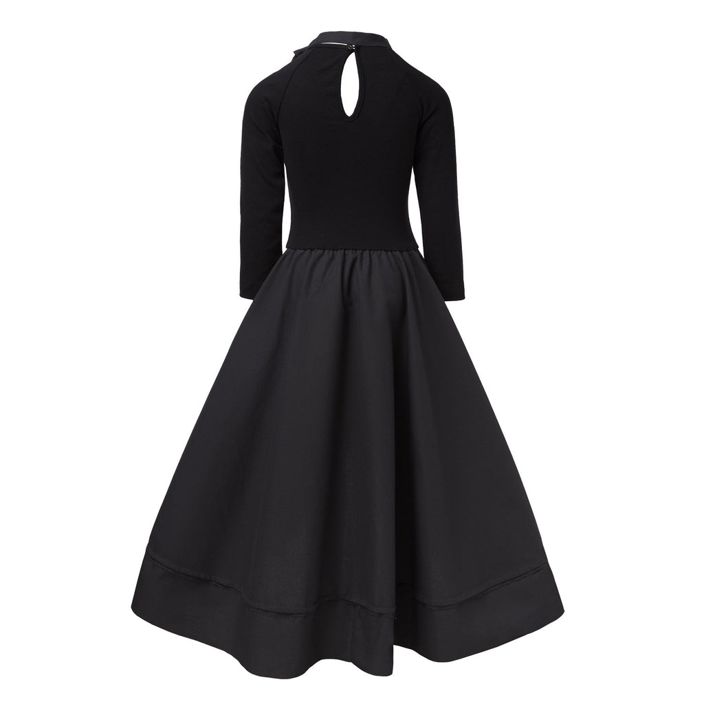 Black Dress with Trail