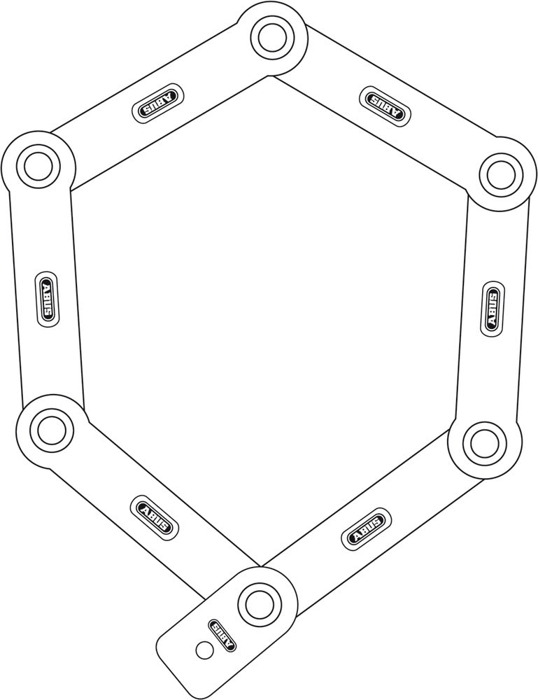 ABUS Fahrradschloss BORDO™ 6000K /90 black - Faltschloss