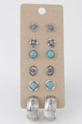 GRAMERCY Antique Sun Stud Earrings Set: NYFW BYMANYC ® New York
