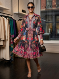 Gemini ha dicho Floral Paisley Print Shirt Dress NOLITA New Collection FASHION BYMANYC ® New York