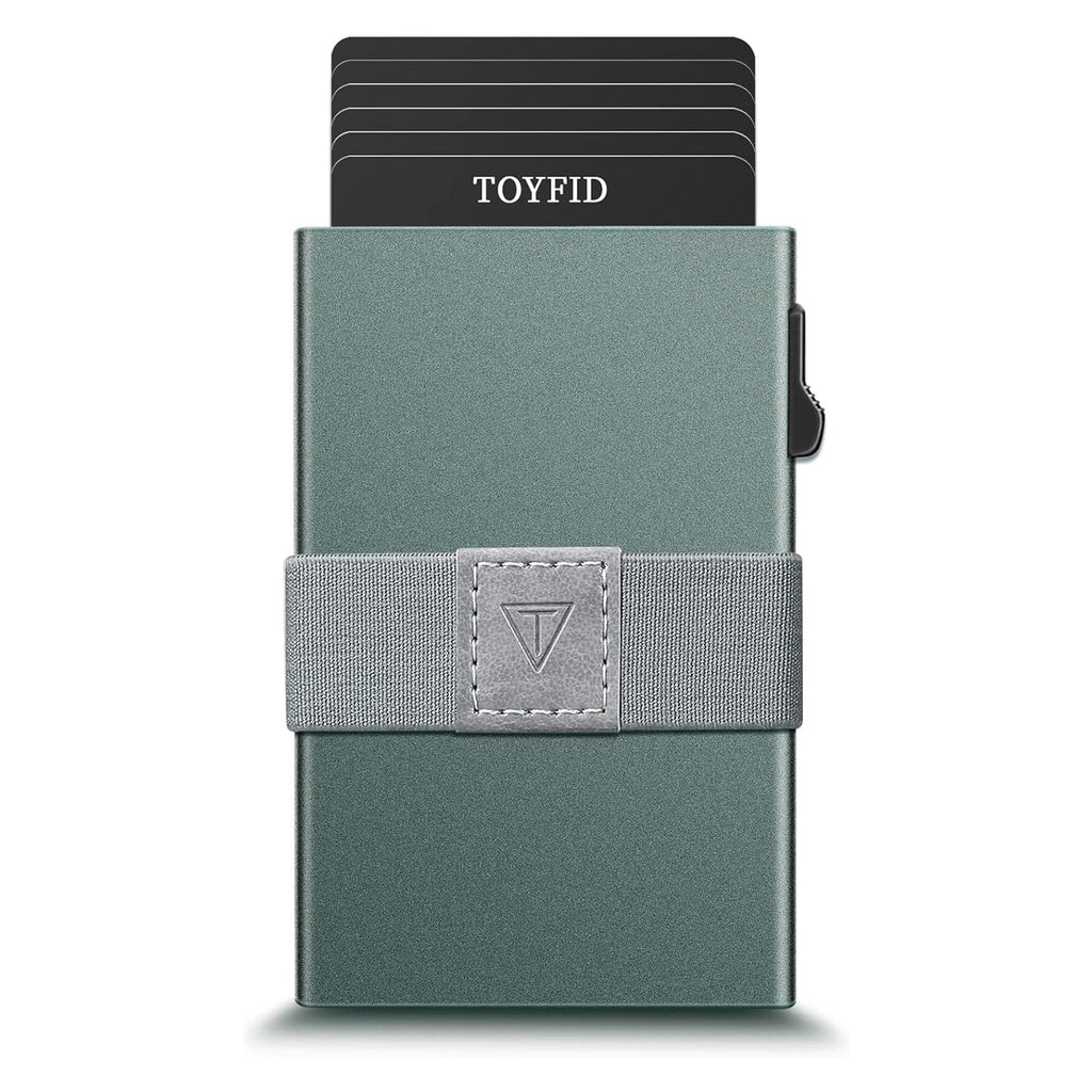 RFID Card Holder Pop Up Minimalist Wallet for Men Women RFID Blocking Protection Metal Aluminum Slim Credit Card Case