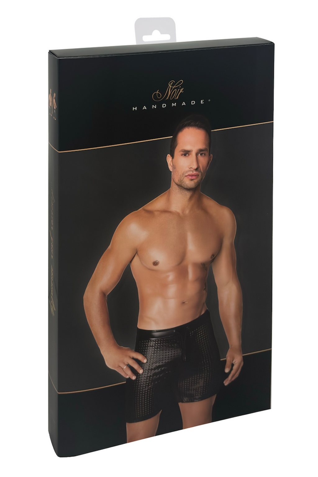 black wetlook Shorts H077 - 3XL