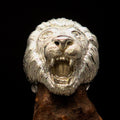 Excellent crafted Men's Animal Ring Male Lion Mirror Polished - Sterling Silver