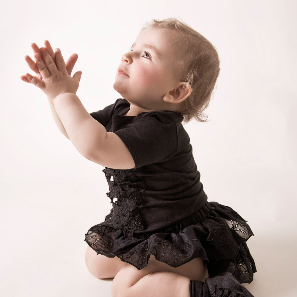 Baby Bloomers with Spiderweb Lace