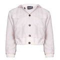 Boys and Girls Hooded Off White Jacket