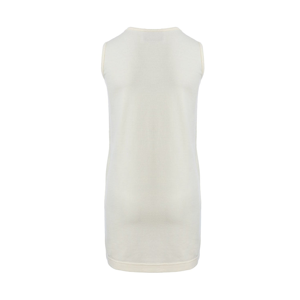 Off-White T-Shirt Dress with Wind Mill