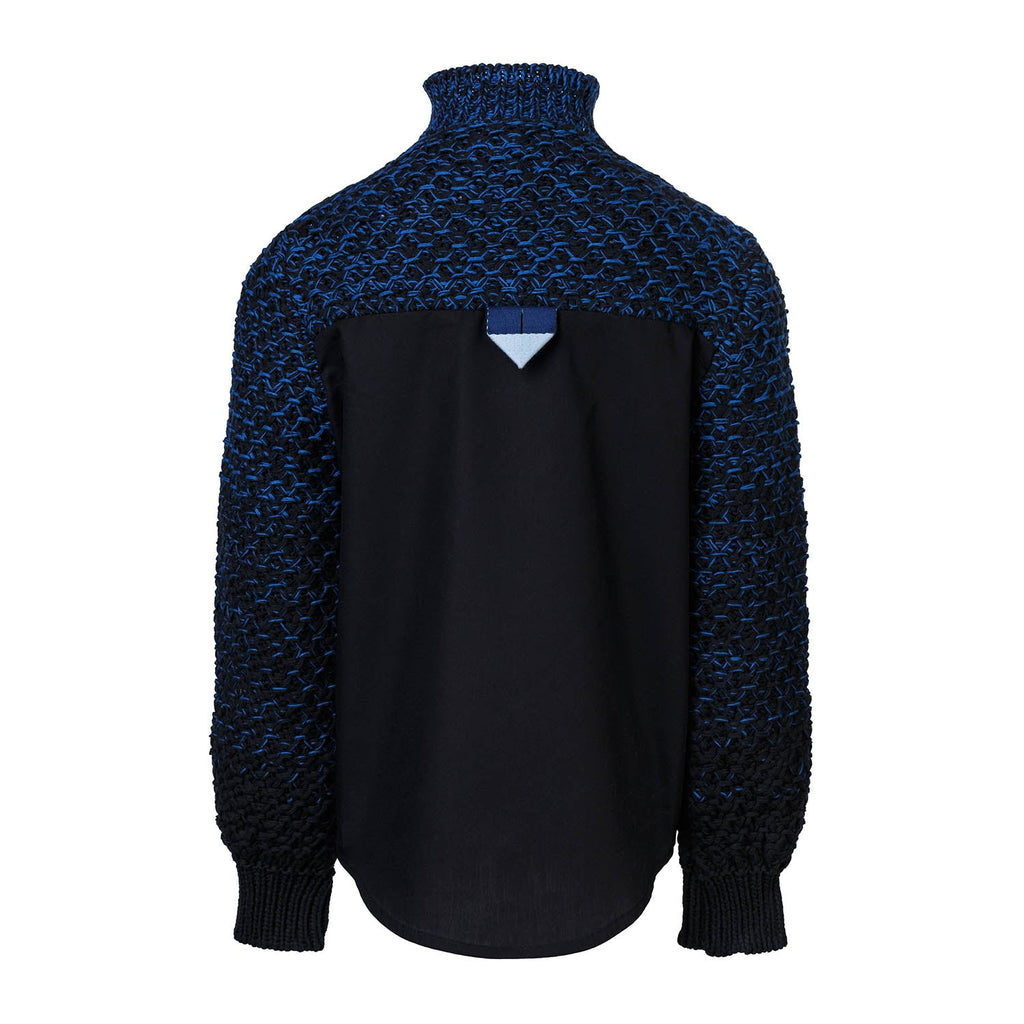 Black Shirt with Knitwear - Organic Cotton