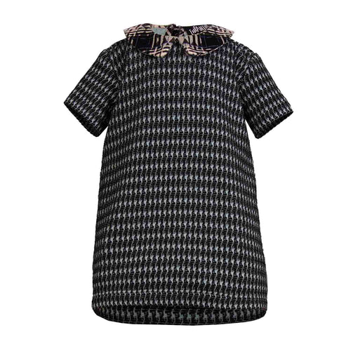 Black and Blue pied de poule Baby Dress