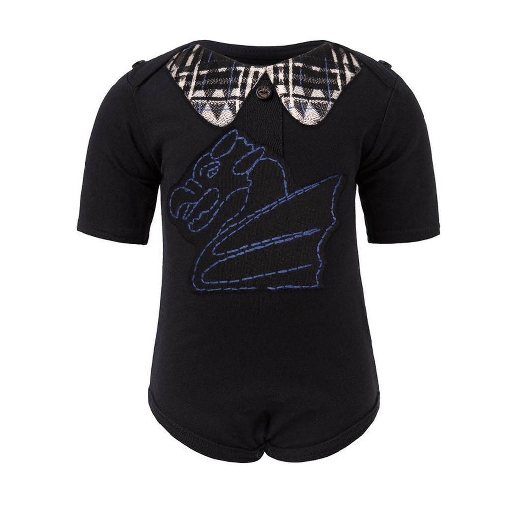 Baby Onesie with Dragon Embroidery