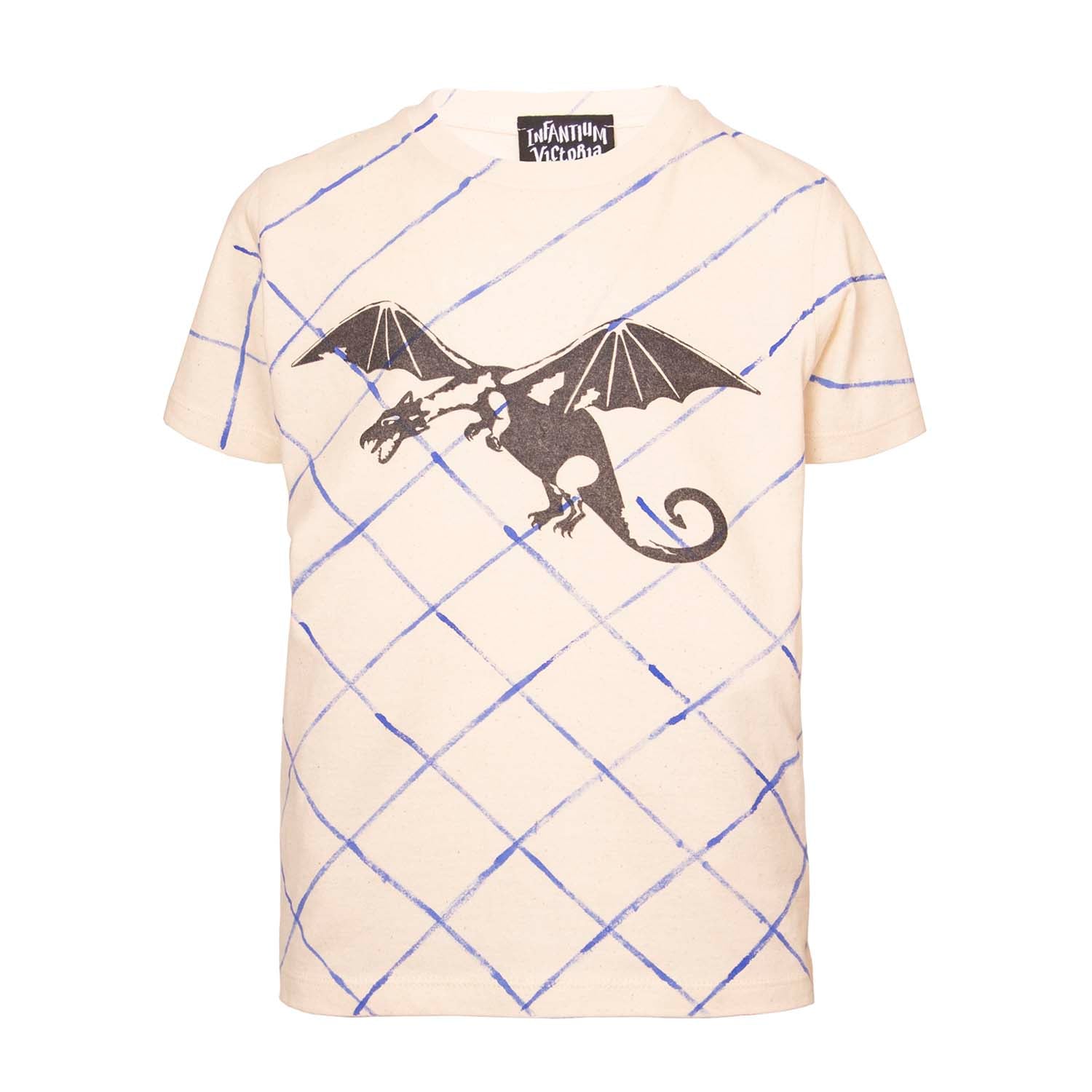 Dragon Lattice Tee – Organic Cotton, Hand-Painted Finish