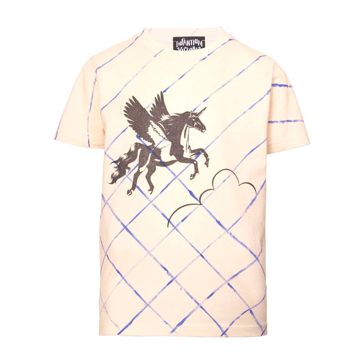 Unicorn Lattice Tee – Organic Cotton, Hand-Painted Finish