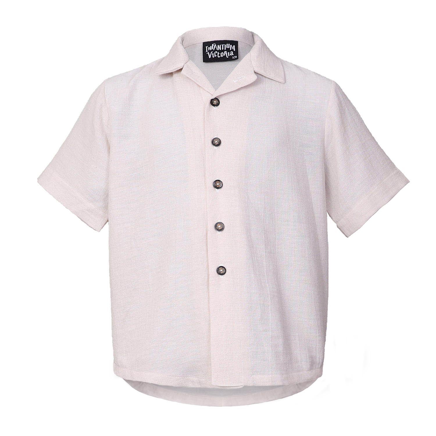 Kids Shirt in Cream Weganool Vegan Cashmere