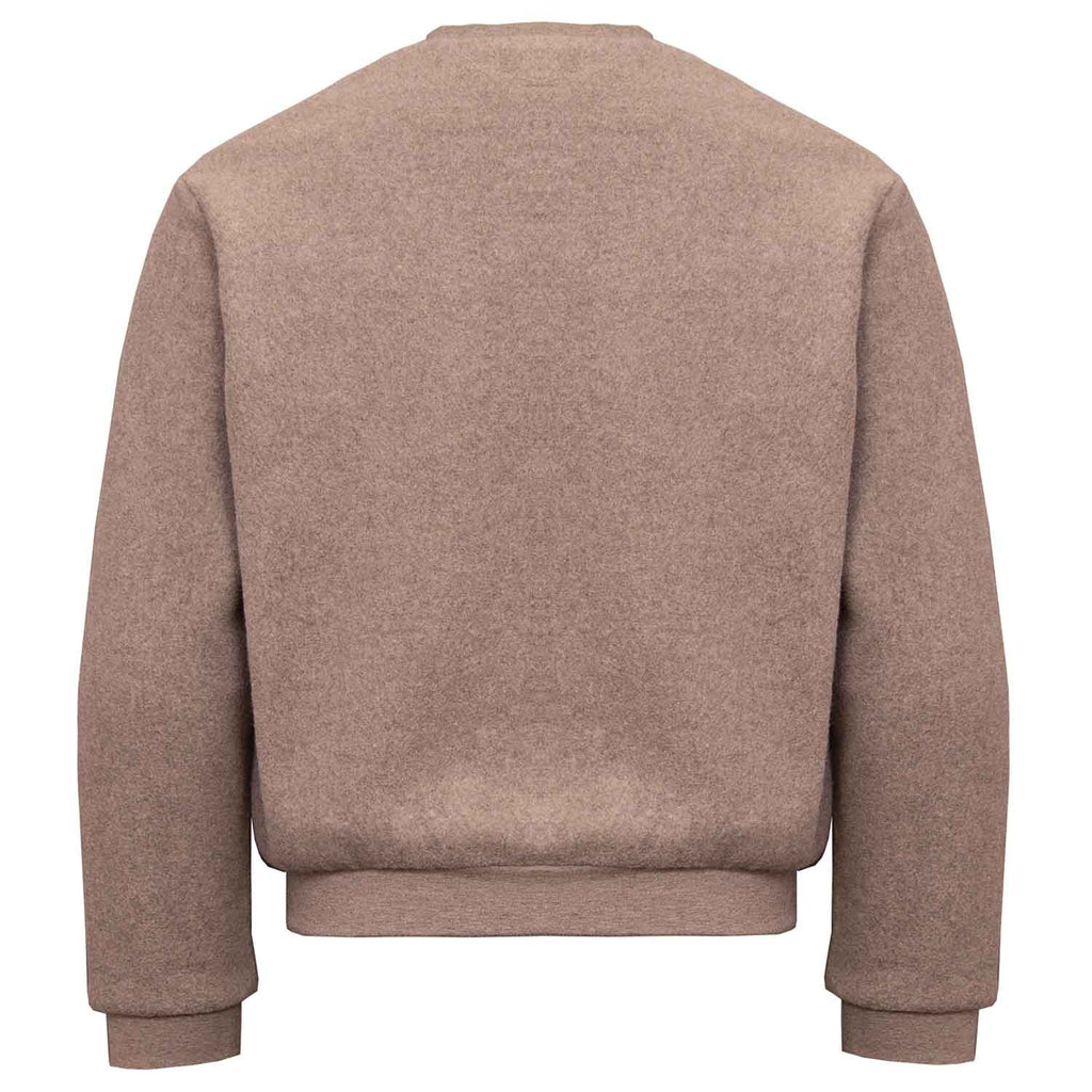 Beige Fleece Sweatshirt with Unicorn Appliqué