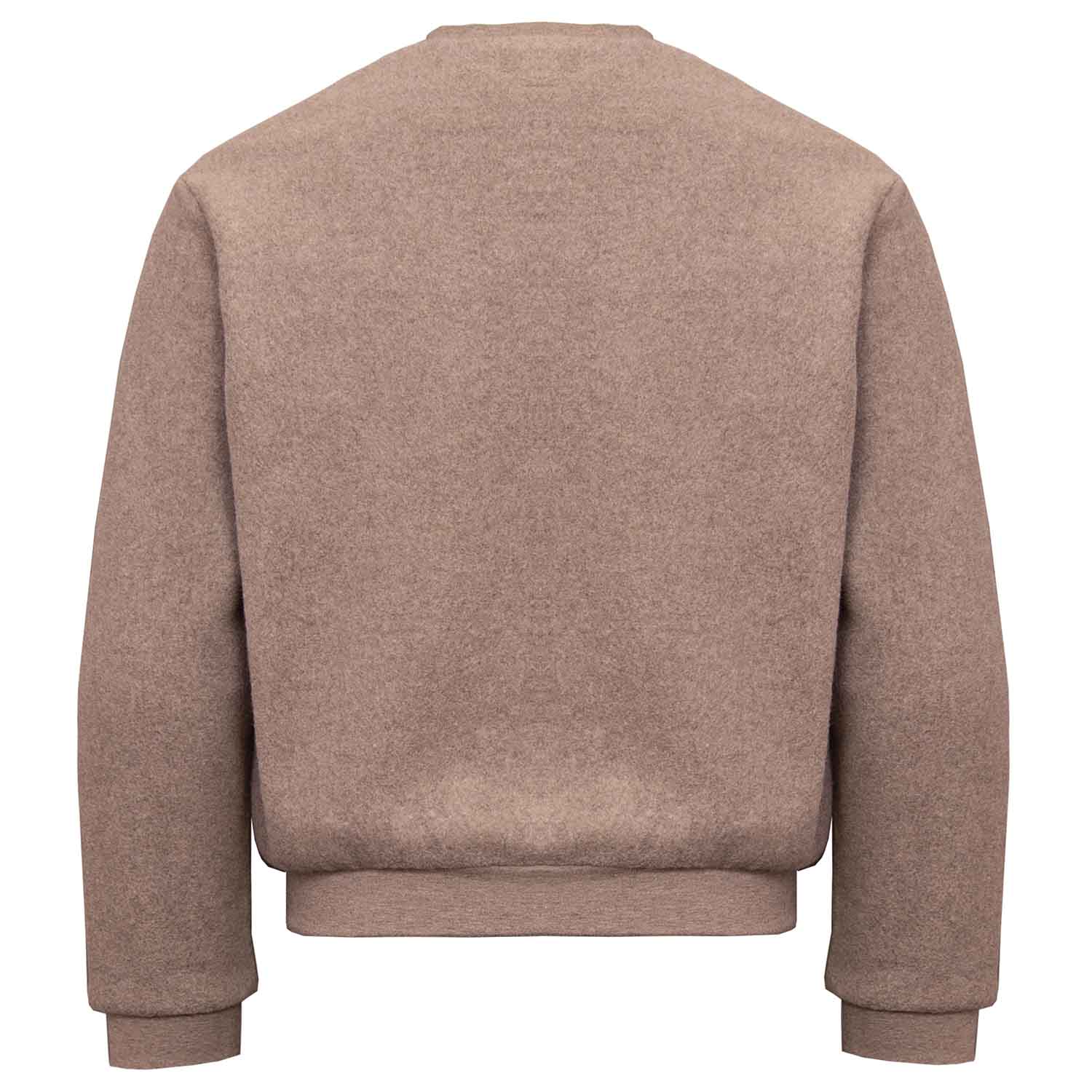 Beige Fleece Sweatshirt with Unicorn Appliqué