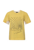 Artisanal Girls and Boys T-Shirt naturally dyed Turmeric with Hand Print
