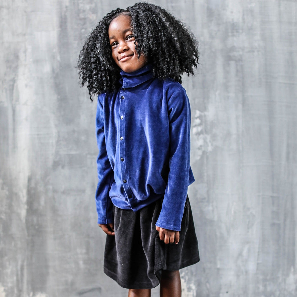 Black Velvet Skirt for Girls