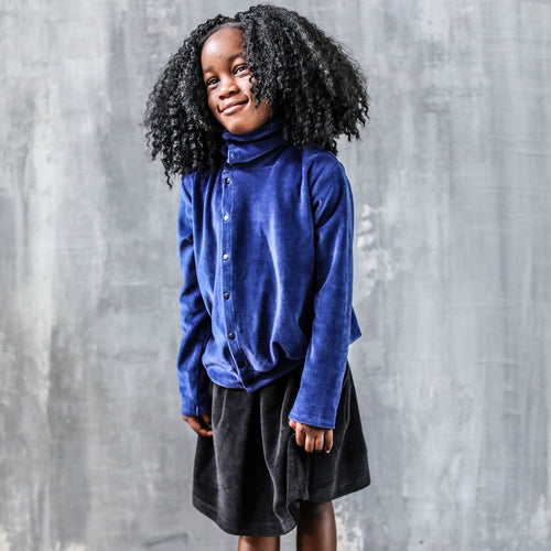 Black Velvet Skirt for Girls