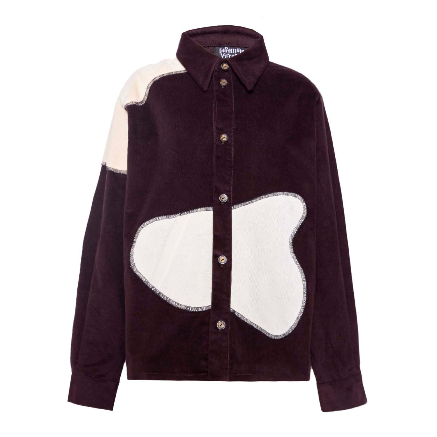 Velvet Kids Shirt in Aubergine
