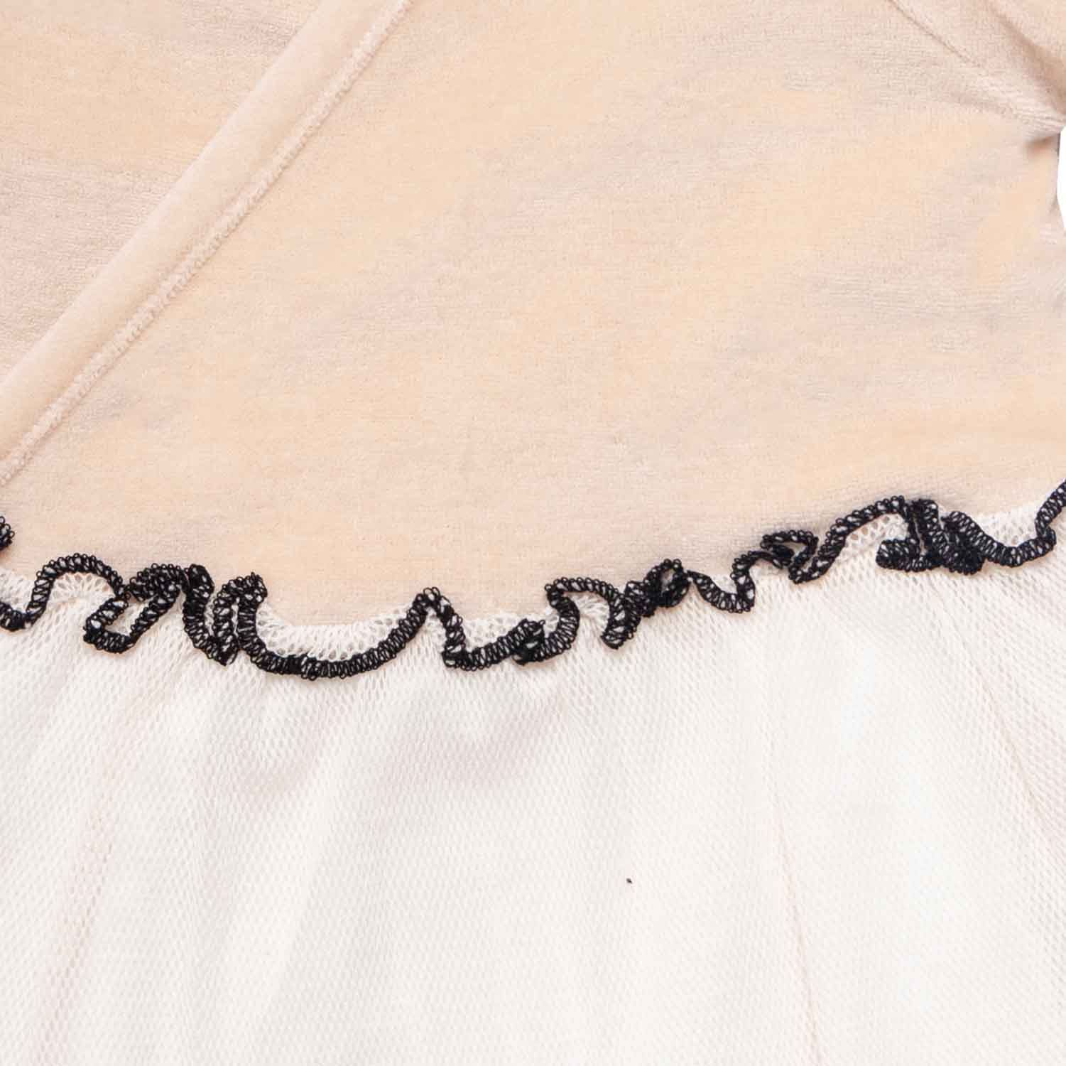 Baby Girl Tulle Dress in Beige