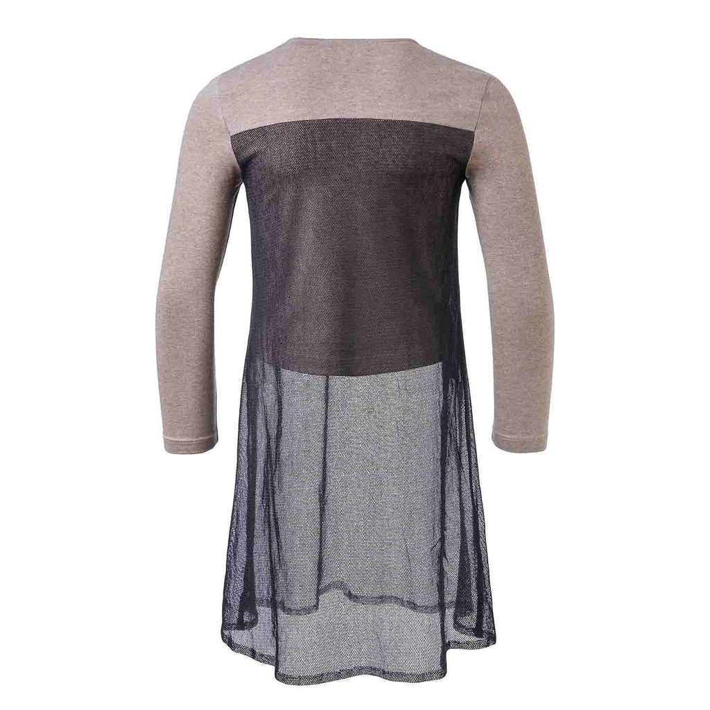 Kids Beige Top with Mesh