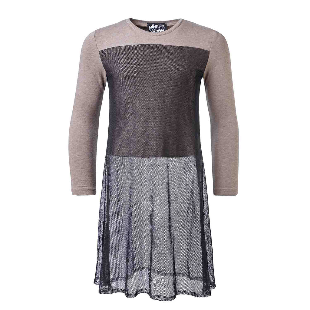 Kids Beige Top with Mesh