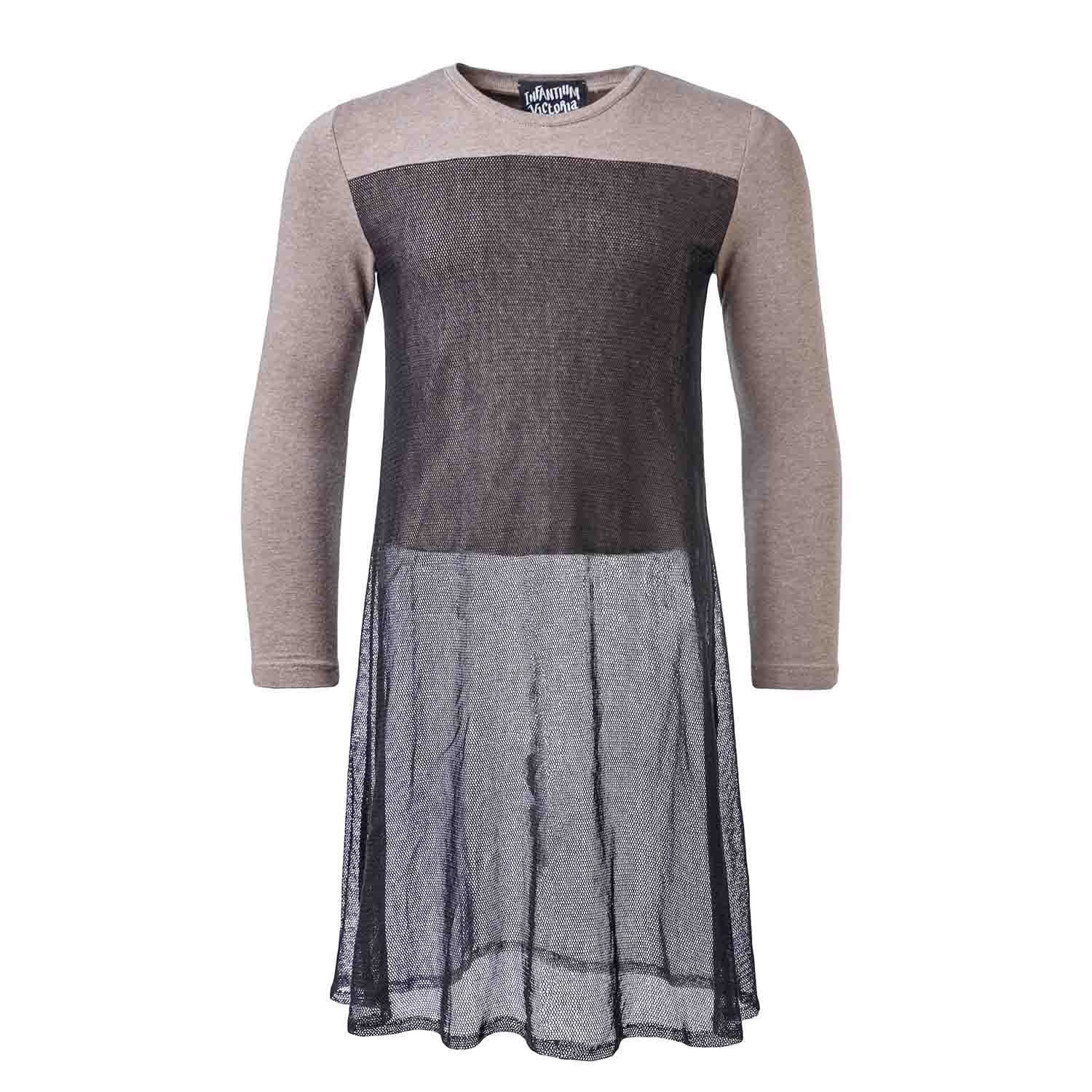 Kids Beige Top with Mesh