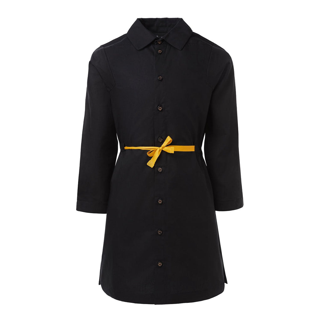 Girls Black Longsleeve Shirt Dress