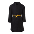 Girls Black Longsleeve Shirt Dress