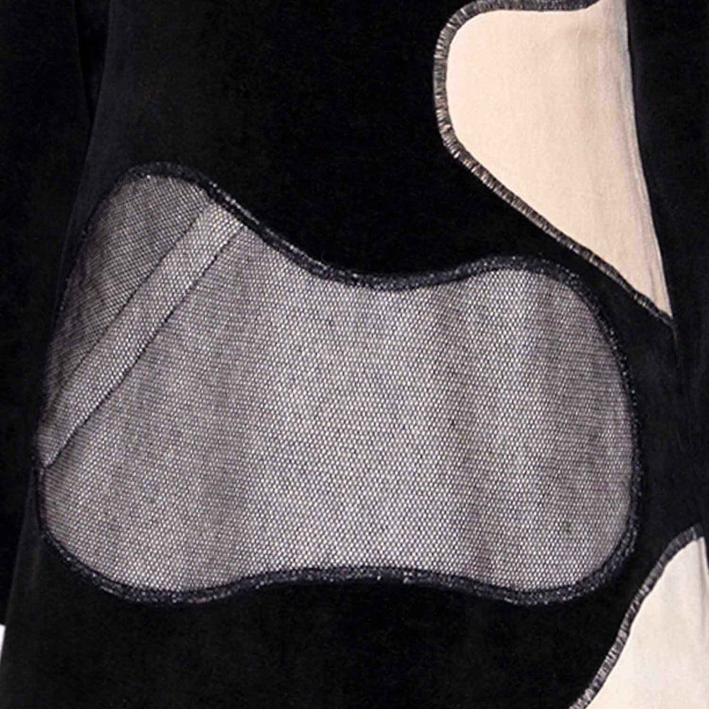 Kids Black Velvet A-line Dress