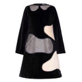 Kids Black Velvet A-line Dress