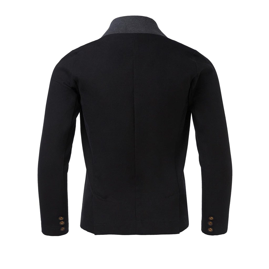 Kids' Black Tailored Jacket with Hemp Sash