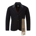 Kids' Black Tailored Jacket with Hemp Sash