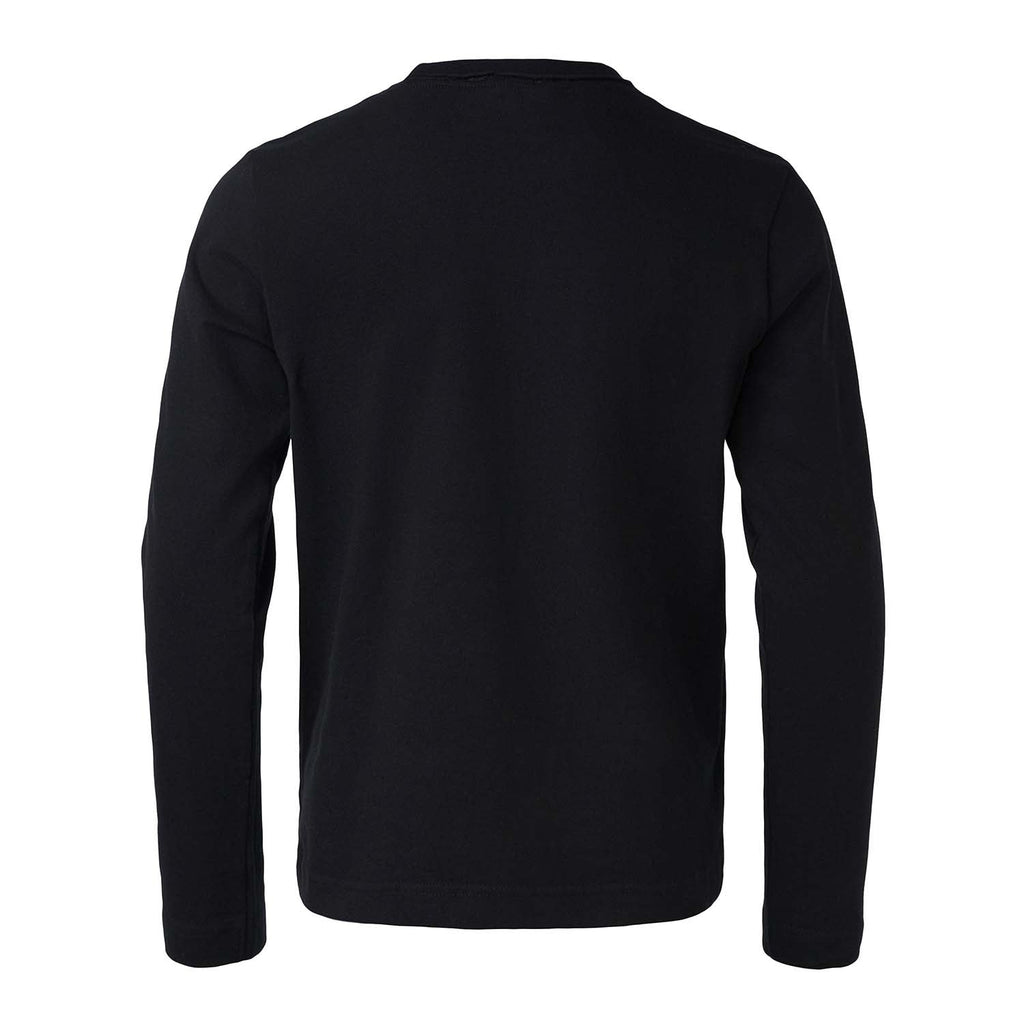 Kids Black Longsleeve Top with Panda Application