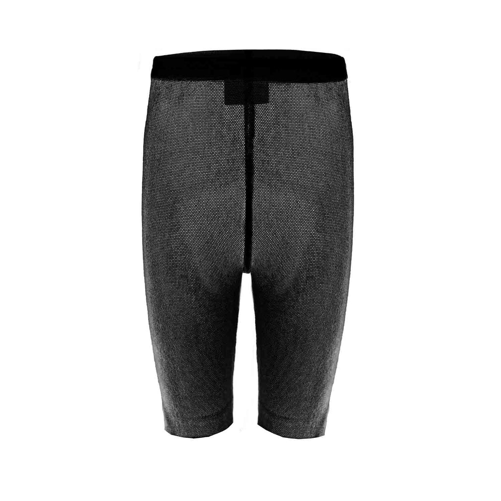 Kids' Sheer Jersey Shorts in Black Tulle