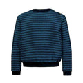 Pied-de-poule Black and Blue Cotton Sweatshirt