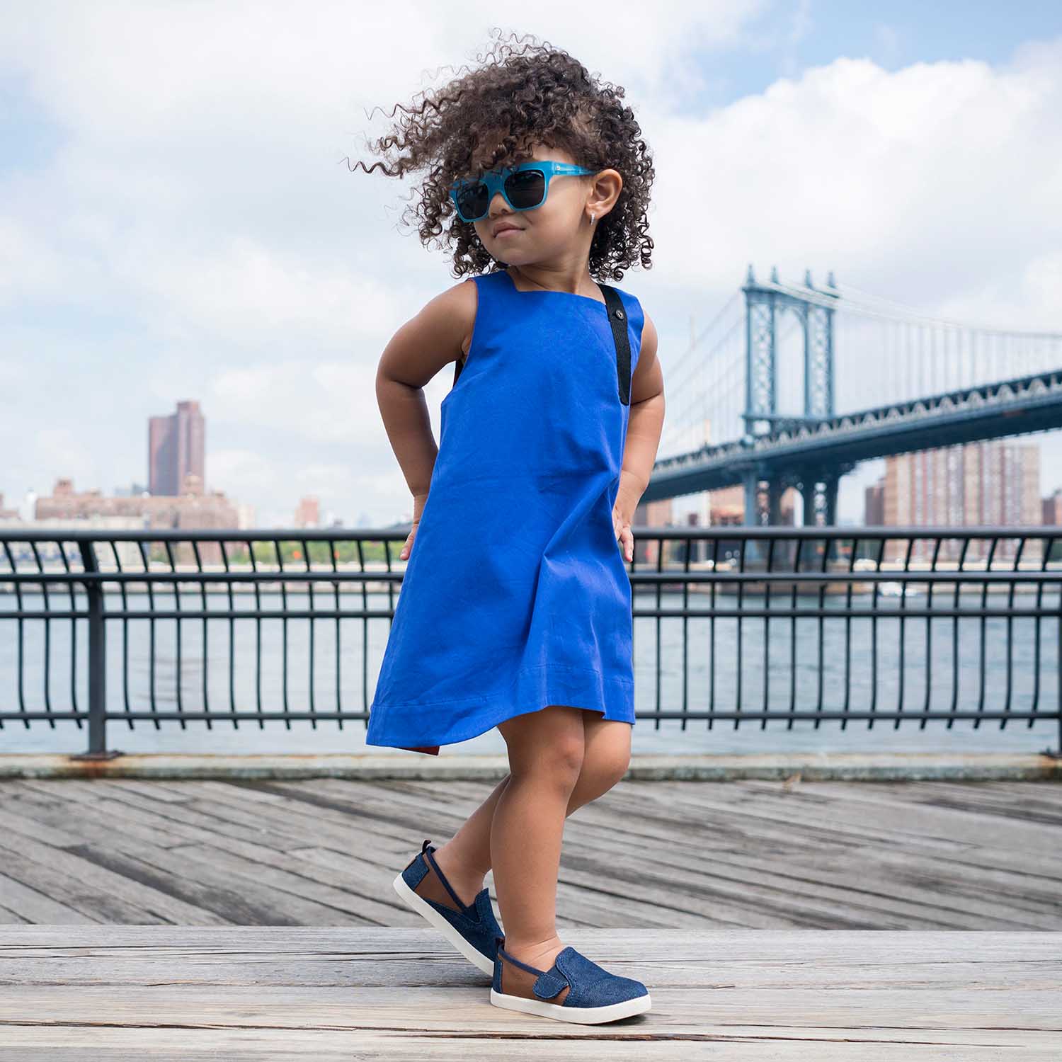 Blue Trapeze Dress