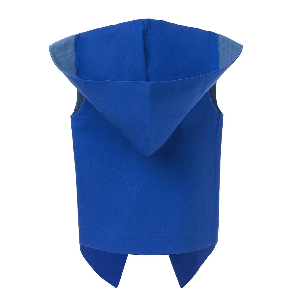 Royal Blue Beach Cardigan with Hood