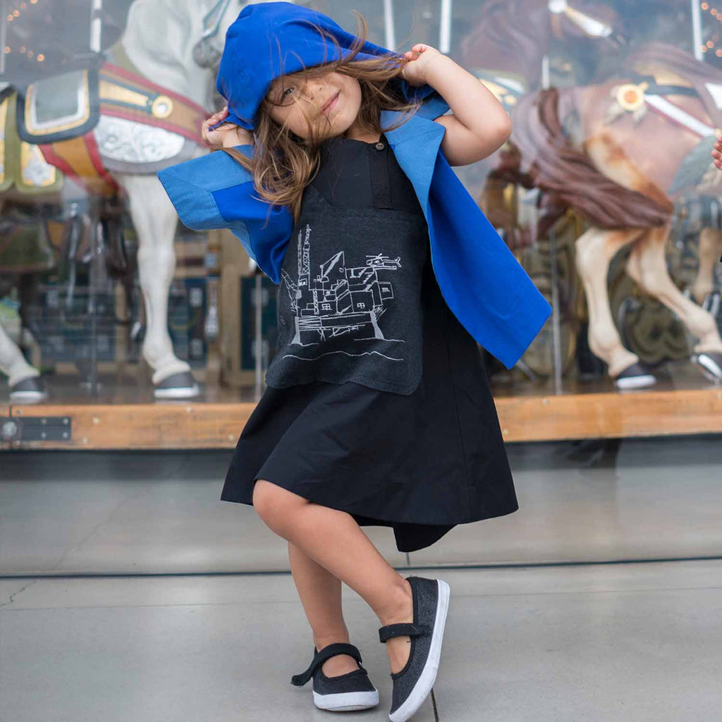 Royal Blue Beach Cardigan with Hood