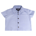 Blue Sateen Baby Shirt