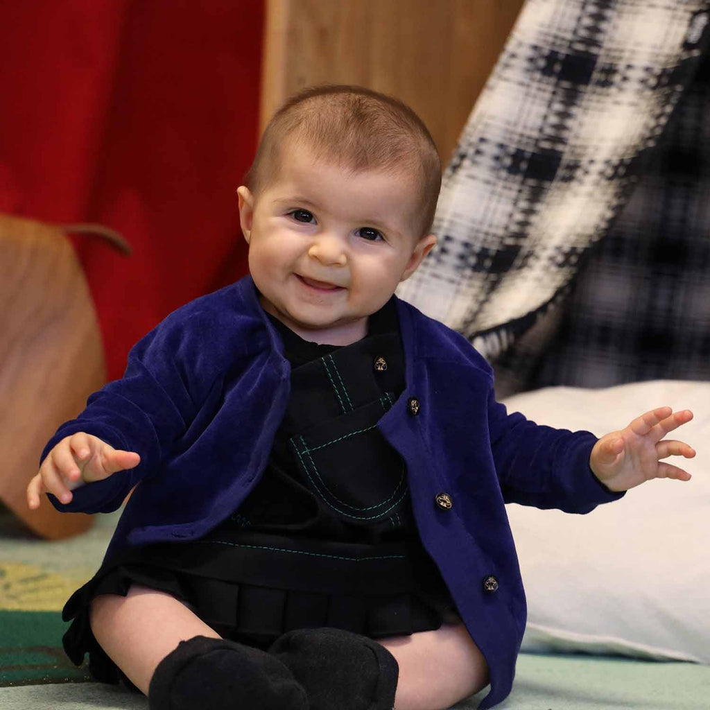 Blue Velvet Baby Jacket