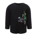 Black Onesie with Floral Embroidery