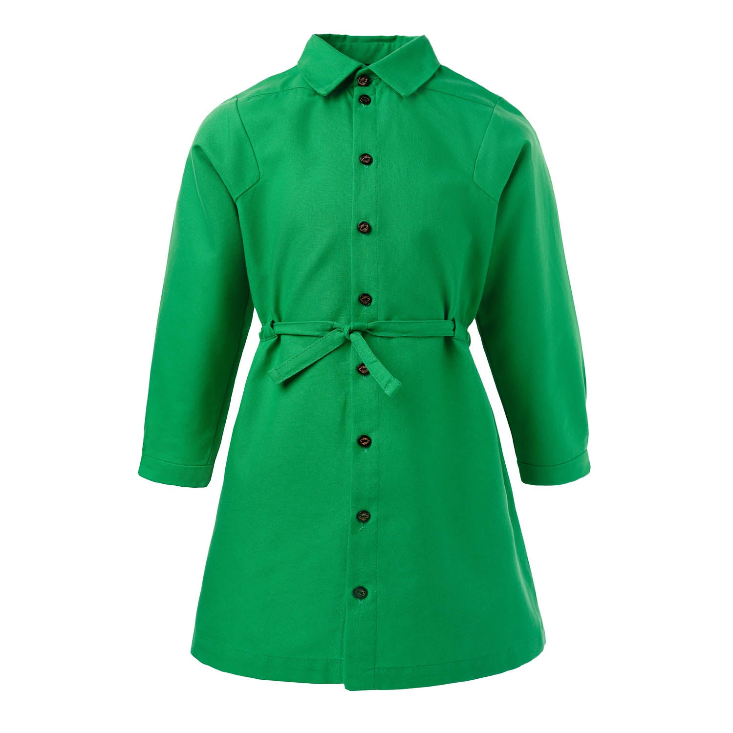 Kids Green Shirt Dress