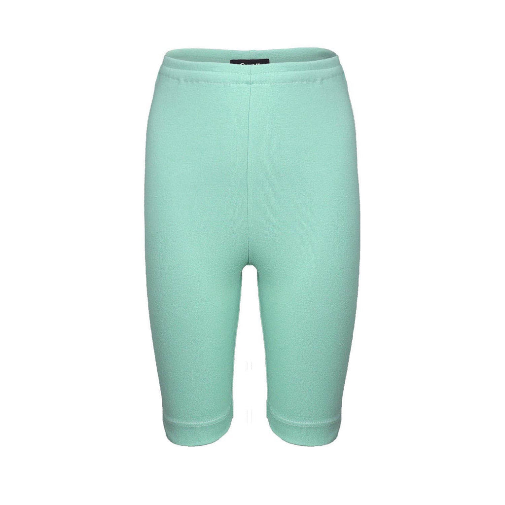 Kids' Green Shorts in Rib Jersey