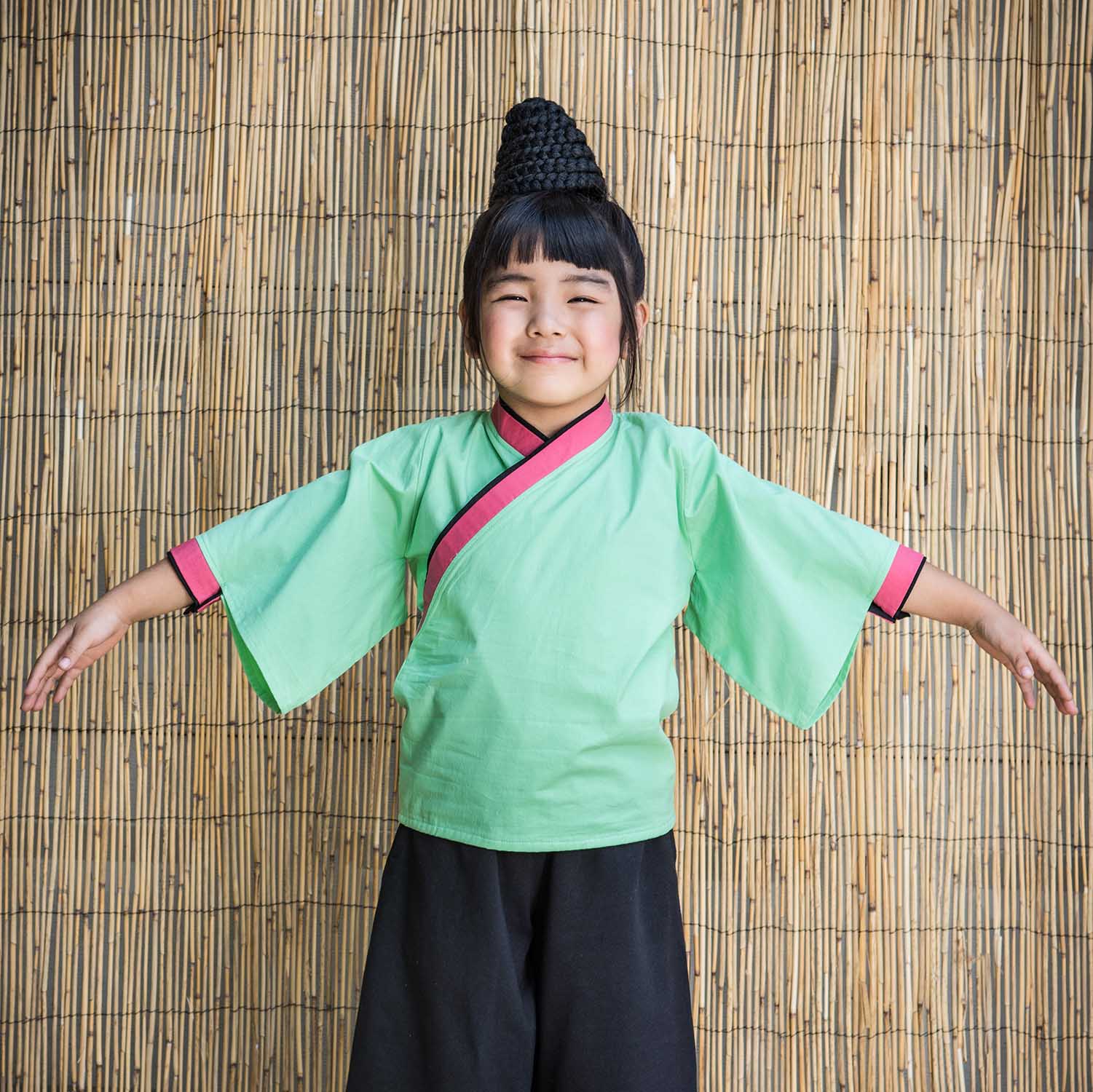 Kids' Kimono Shirt in Mint