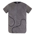 Grey Velvet Jacket with Short Sleeves