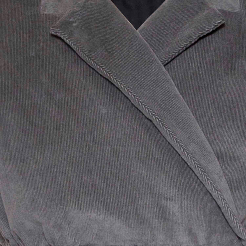 Grey Velvet Sleeveless Kids Vest