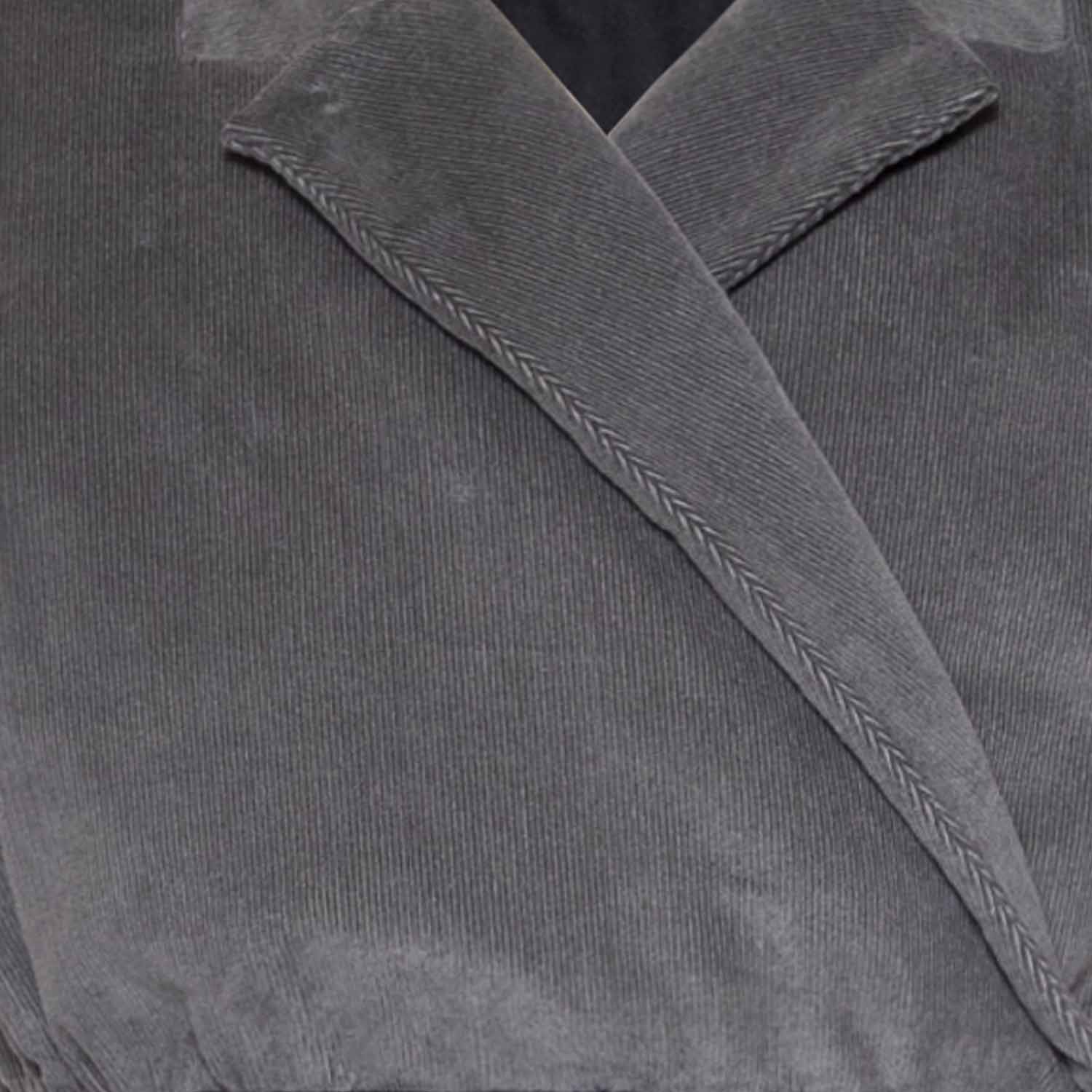 Grey Velvet Sleeveless Kids Vest